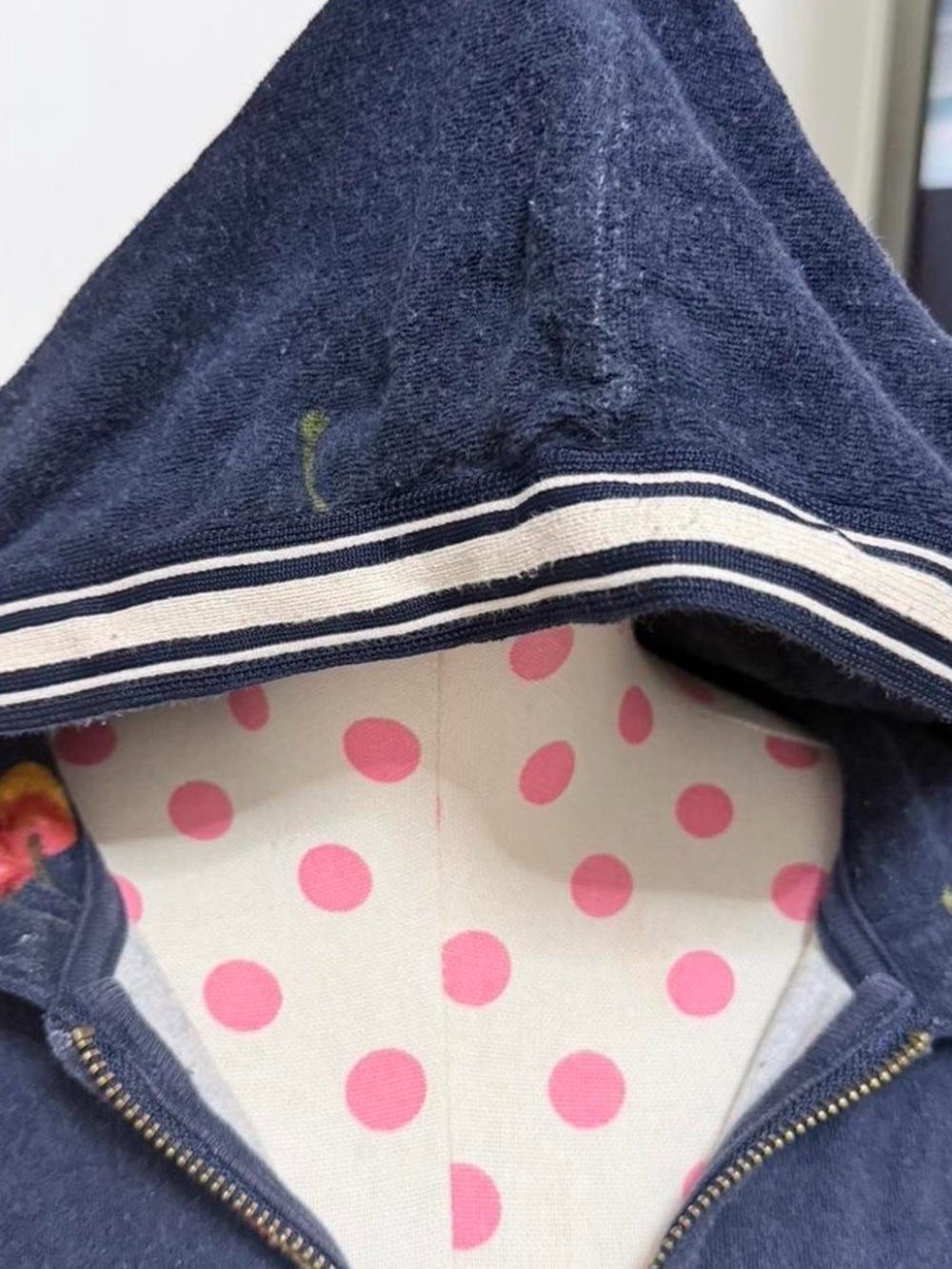 Juicy Couture Navy Hoodie with Pink Logo Patch - Picture 3 of 4